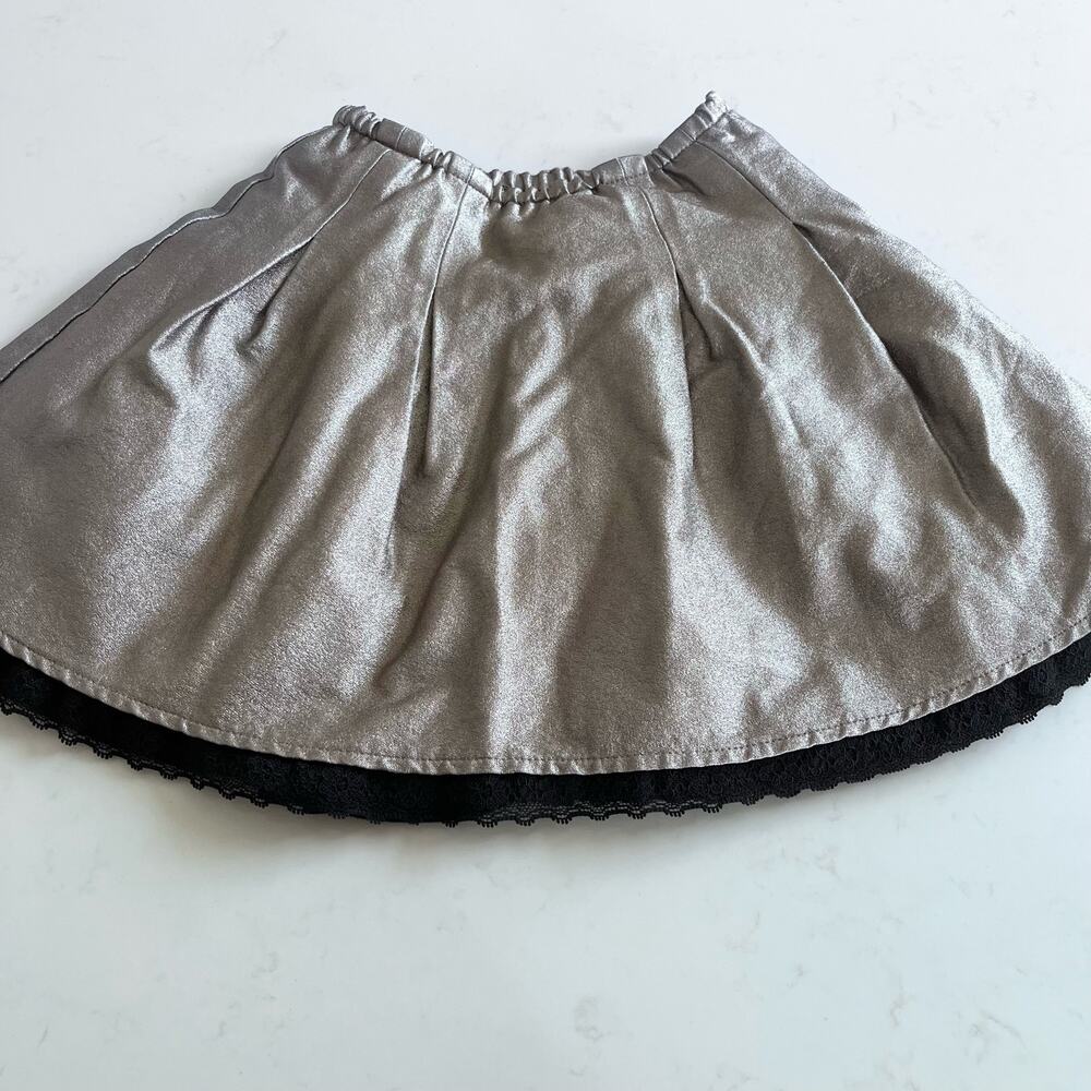 Imoga girls tarnished gold metallic skirt size 5